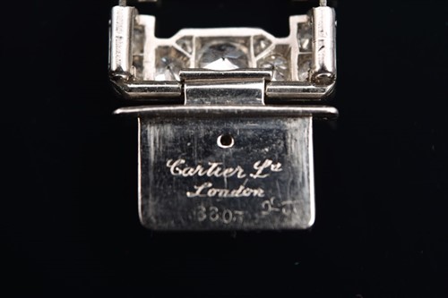 Lot 590 - Cartier, London. An Art Deco diamond bracelet...