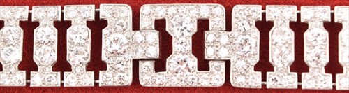 Lot 590 - Cartier, London. An Art Deco diamond bracelet...