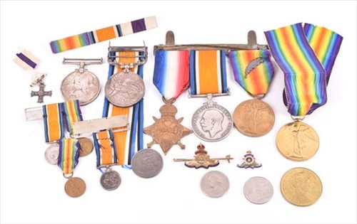 Lot 350 - A WWI India Medal group to Major A H B Joyce 2-...