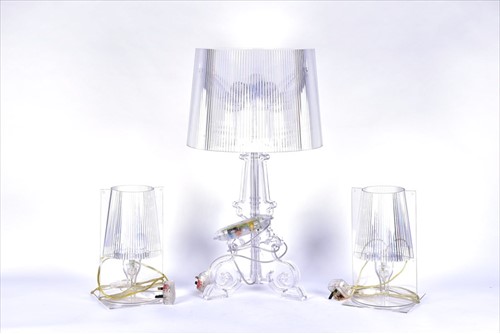 Lot 311 - A large Kartell 'Bourgie' clear plastic lamp...