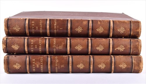 Lot 362 - Three 19th century volumes of Rembrandt...