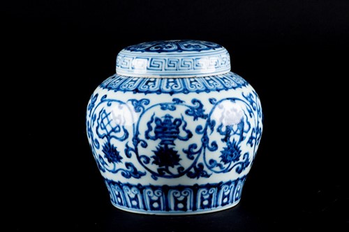 Lot 168 - A Chinese Ming style blue and white ginger jar...
