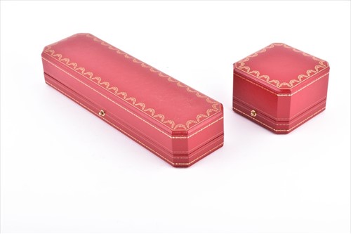 Lot 553 - A Cartier bracelet box of rectangular form, in...