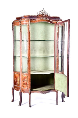 Lot 12 - A large Louis XV style serpentine front...