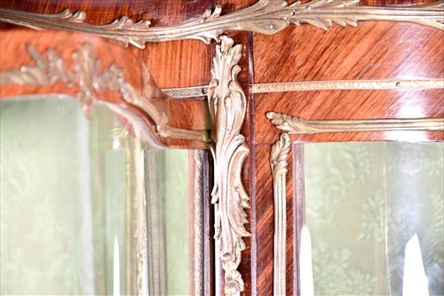 Lot 12 - A large Louis XV style serpentine front...