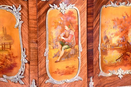Lot 12 - A large Louis XV style serpentine front...