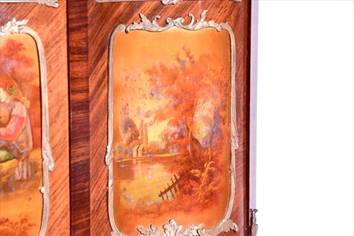 Lot 12 - A large Louis XV style serpentine front...