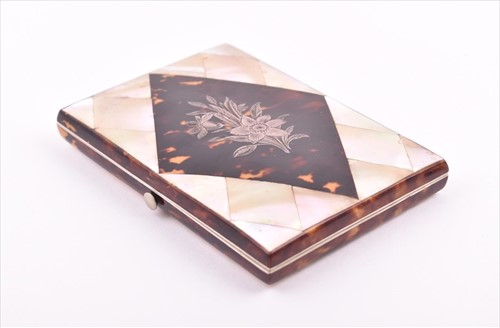 Lot 341 - A 19th century tortoiseshell, mother or pearl...