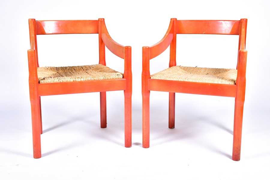 Lot 59 - A pair of Vico Magistretti mid-century elbow...