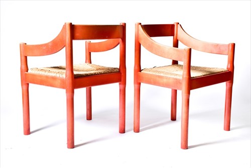 Lot 59 - A pair of Vico Magistretti mid-century elbow...