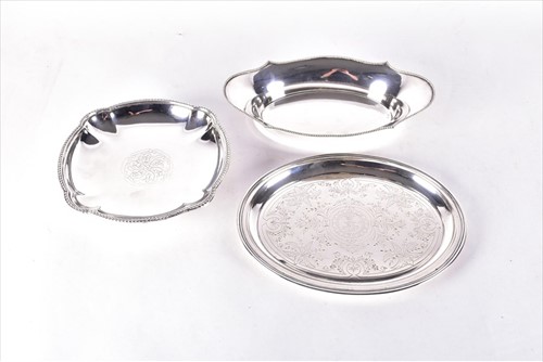 Lot 448 - An Austro-Hungarian silver dish of boat form...