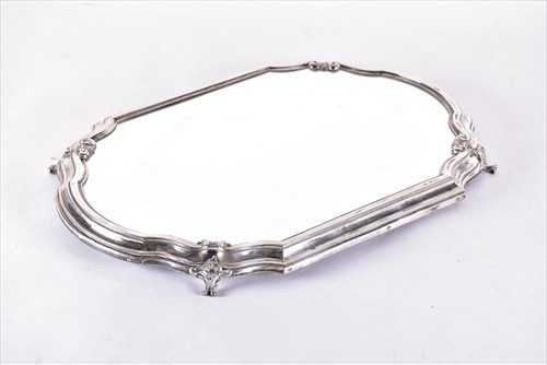 Lot 441 - A Continental silver mirrored surtout de table...