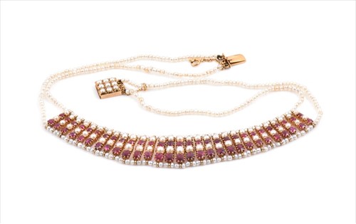 Lot 654 - A late 19th / early 20th century pearl and...
