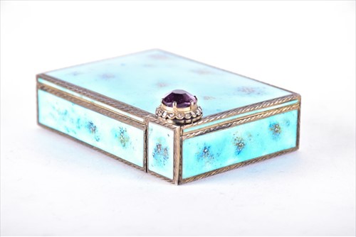 Lot 342 - An early 20th century jewelled enamel compact...