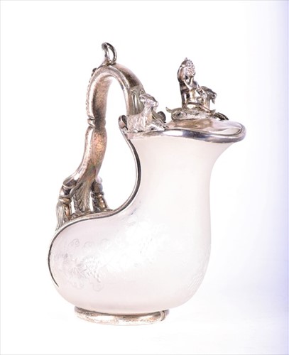 Lot 462 - A Victorian silver plated claret jug of...