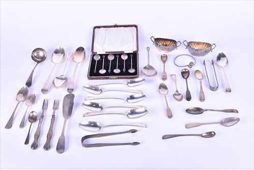 Lot 454 - A set of Victorian silver dessert spoons...