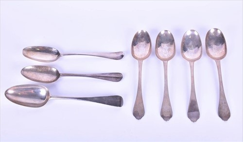 Lot 453 - A set of four early 18th century silver...