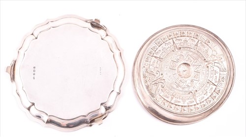 Lot 411 - A George VI small silver waiterÂ  Birmingham...