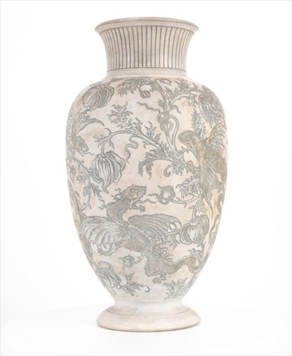Lot 244 - A late 19th century Martin Brothers vase of...