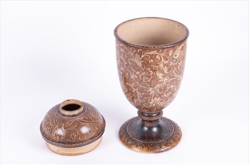 Lot 226 - A 19th century Martin Brothers stoneware oil...