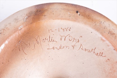 Lot 226 - A 19th century Martin Brothers stoneware oil...