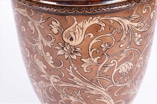 Lot 226 - A 19th century Martin Brothers stoneware oil...