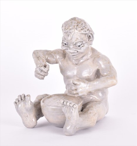 Lot 221 - A Martin Brothers 'imp musician' modelled as a...