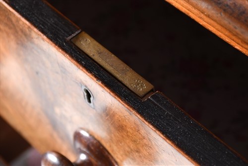 Lot 26 - A late Victorian burr walnut veneered chest...