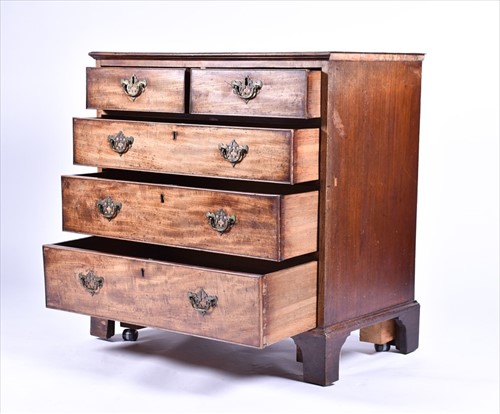 Lot 24 - A George III walnut bachelorâ€™s chestÂ  with...