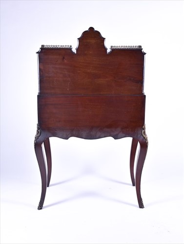 Lot 21 - A late Victorian walnut, mahogany and inlaid...