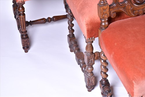 Lot 16 - A set of ten early 20th century oak Carolean...