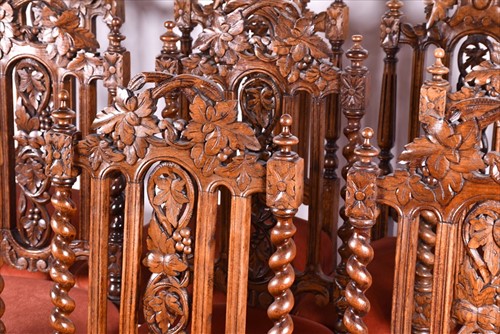 Lot 16 - A set of ten early 20th century oak Carolean...