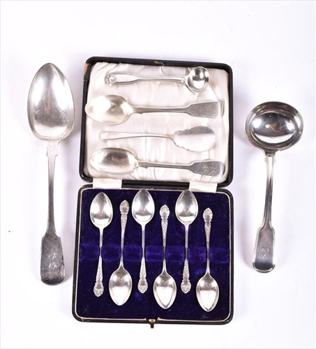 Lot 452 - A small group of Victorian silver spoons to...