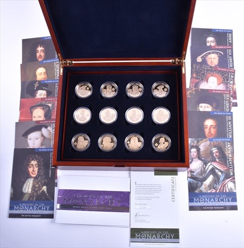 Lot 413 - A Royal Mint 'History of the Monarchy' silver...
