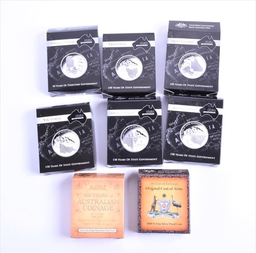 Lot 411 - A group of five Australian commemorative...