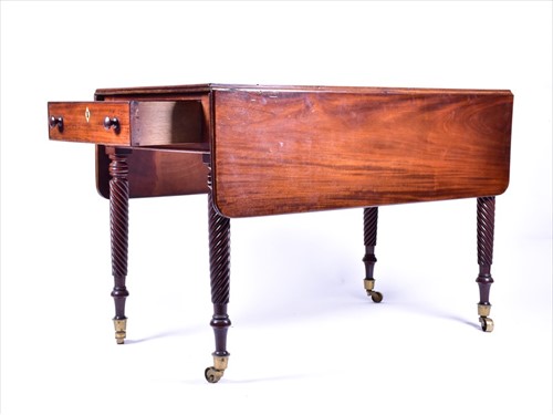 Lot 28 - A Victorian mahogany Pembroke table with...