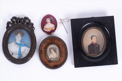 Lot 429 - English School, 19th century a miniature...