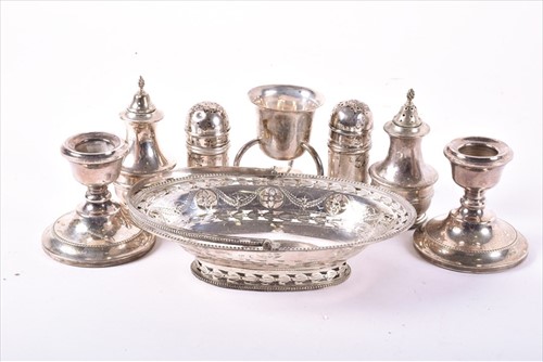 Lot 464 - A small group of silver items to include...