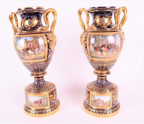 Lot 283 - A late 19th century pair of (Georg) Heufel &...