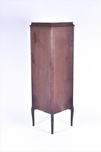 Lot 42 - A French Louis XV style corner vitrine cabinet...