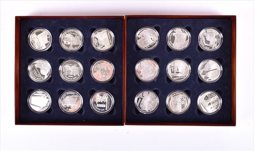 Lot 416 - A Royal Mint cased set of silver proof...