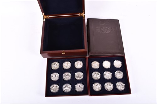 Lot 417 - A cased set of eighteen silver proof...