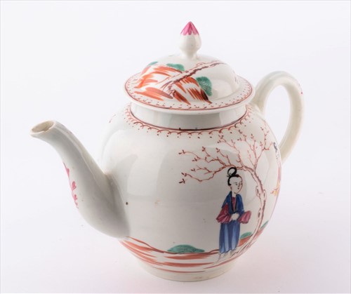 Lot 180 - A late 18th century Liverpool porcelain bullet...