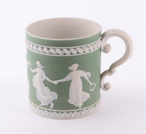 Lot 181 - A late 18th century Wedgwood green Jasperware...