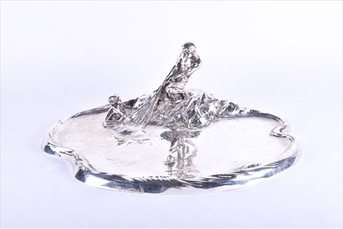 Lot 469 - A large German silver figural centrepiece...