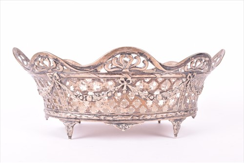 Lot 450 - A turn of the century German silver basket...