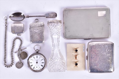 Lot 472 - A mid 20th century silver cigarette case...
