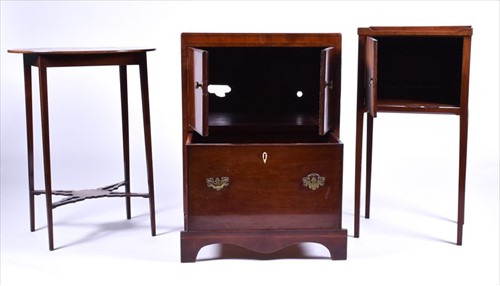 Lot 15 - A George III mahogany commode with twin...