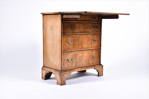 Lot 3 - A Georgian style mahogany flip-top bachelor's...