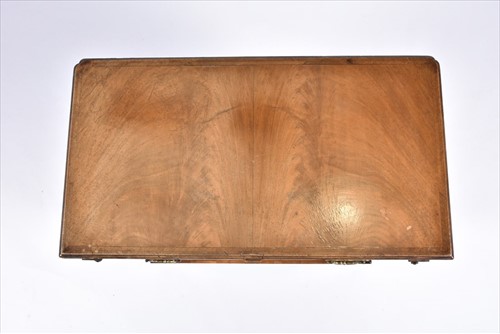 Lot 3 - A Georgian style mahogany flip-top bachelor's...